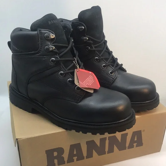 RANNA | Shoes | Ranna Men Leather Work Utility Black Boot  display picture 1